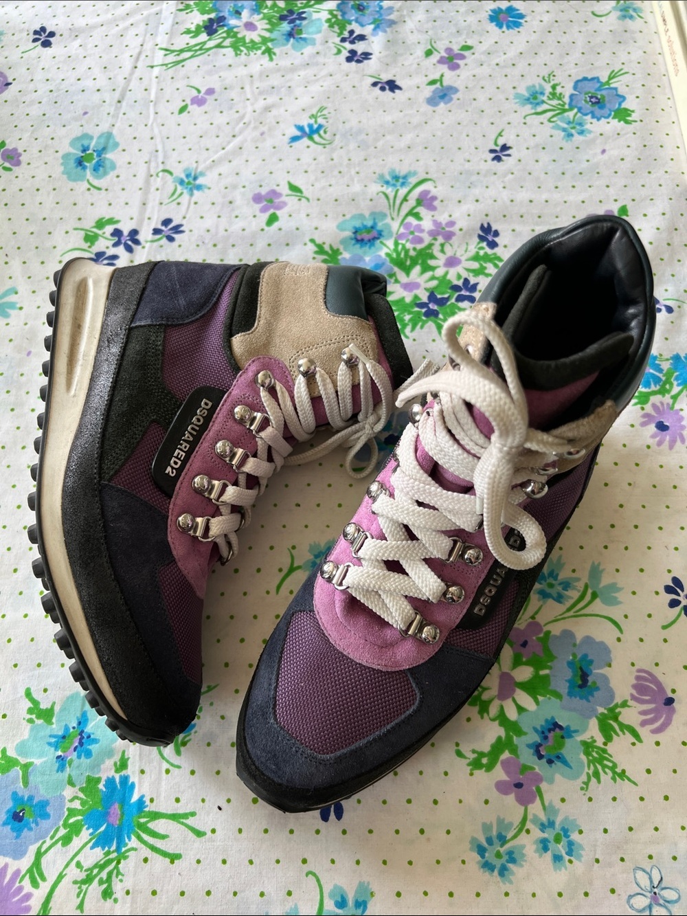 DSQUARED2 Hiking Boots Lace Up Colorblock - 39
